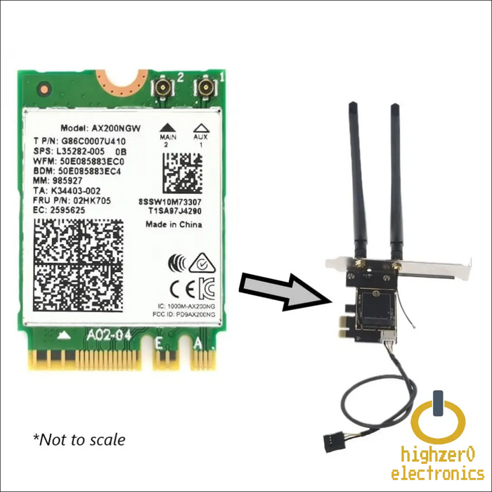 AX200 Desktop Wi-Fi Kit | 2.4 Gbps | Bluetooth 5.2 Support | PCIe x4 | 6 Wireless-AX No vPro AX200NGW